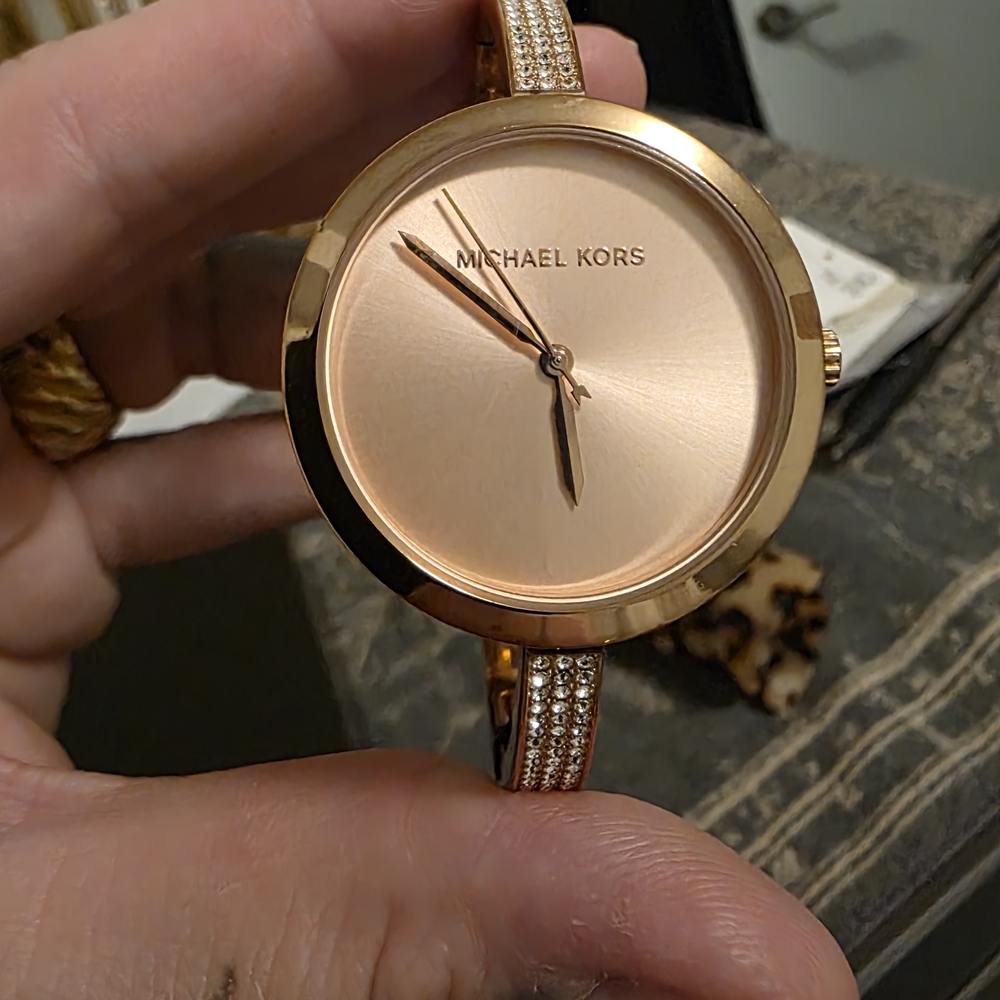 Michael Kors Rose Gold Crystal-Embellished Women's Watch